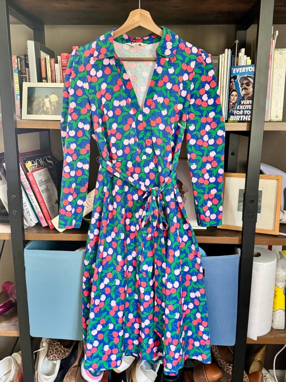 Boden Soft Cotton Cherry Print Dress